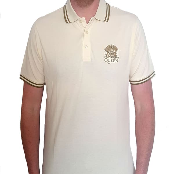 Queen Unisex Polo Shirt: Crest Logo (Medium)