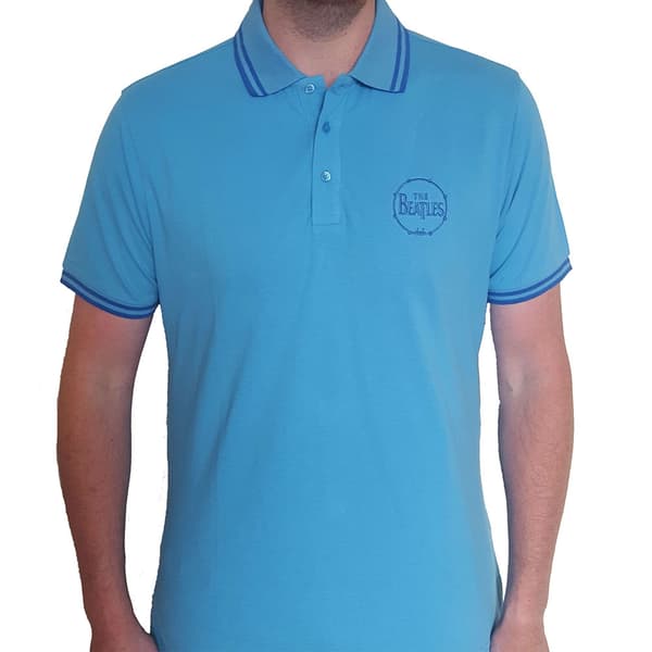The Beatles Unisex Polo Shirt: Drum Logo (Medium)
