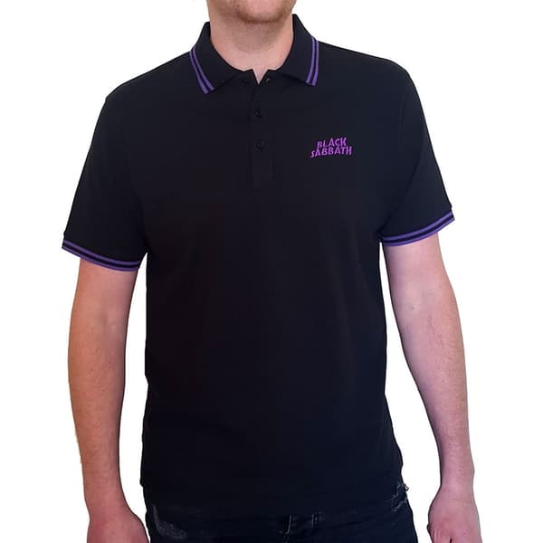 Black Sabbath Unisex Polo Shirt: Wavy Logo (Medium)