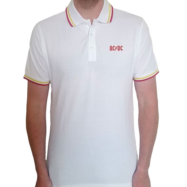 AC/DC Unisex Polo Shirt: Classic Logo (Large)