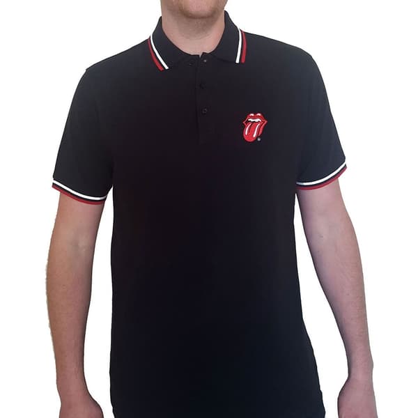 The Rolling Stones Unisex Polo Shirt: Classic Tongue (Large)