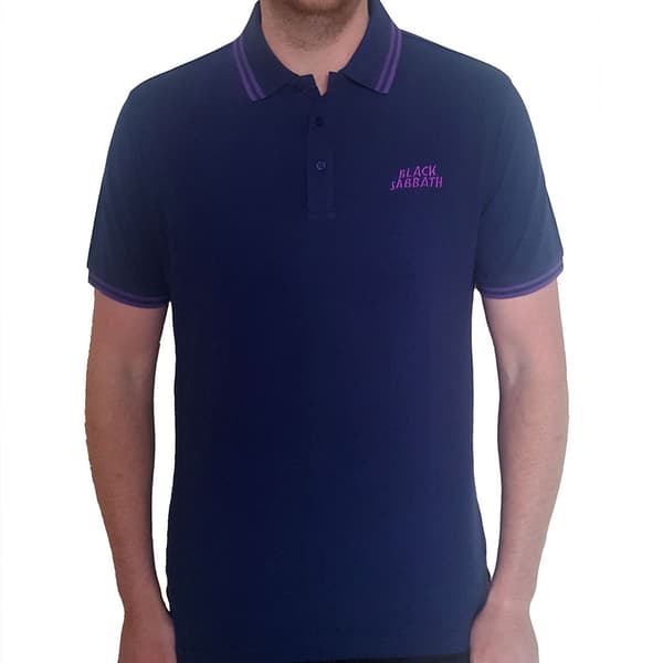 Black Sabbath Unisex Polo Shirt: Wavy Logo (X-Large)