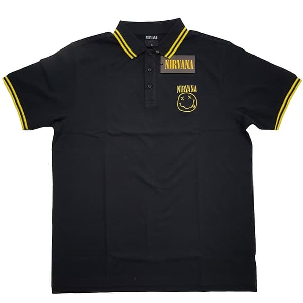 Nirvana Unisex Polo Shirt: Smiley (XX-Large)