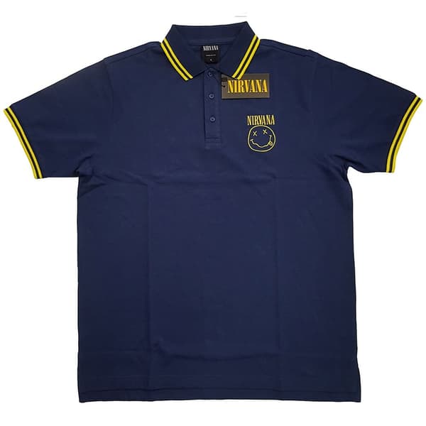 Nirvana Unisex Polo Shirt: Smiley (XX-Large)