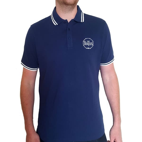 The Beatles Unisex Polo Shirt: Drum Logo (XX-Large)