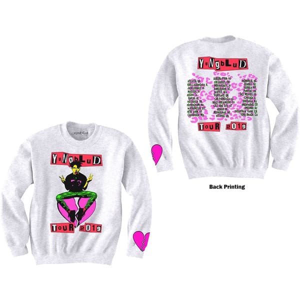 Yungblud Unisex Sweatshirt: Tour (Back & Arm Print) (Large)