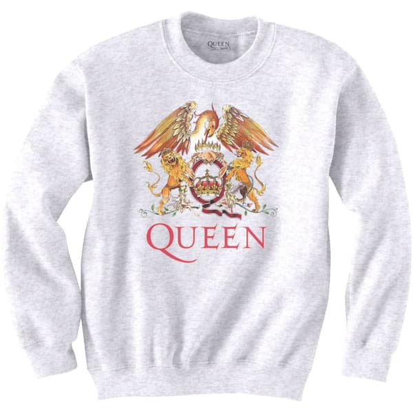 Queen Unisex Sweatshirt: Classic Crest (X-Large)