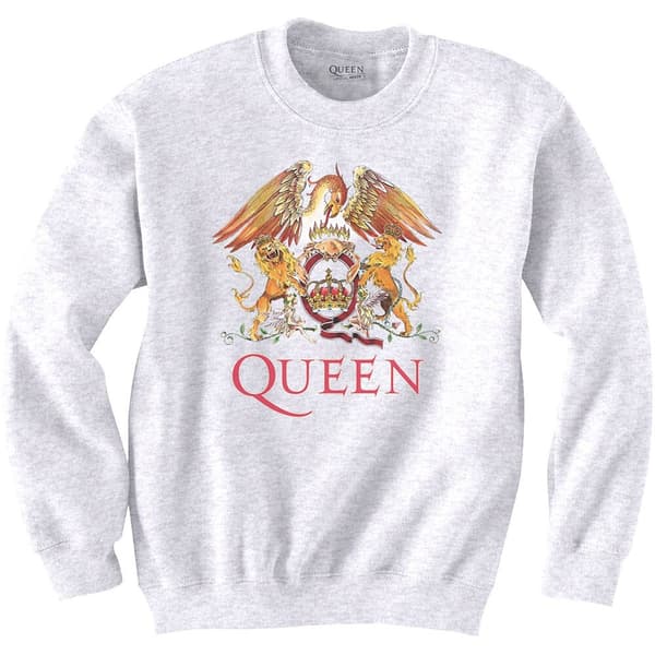 Queen Unisex Sweatshirt: Classic Crest (X-Large)