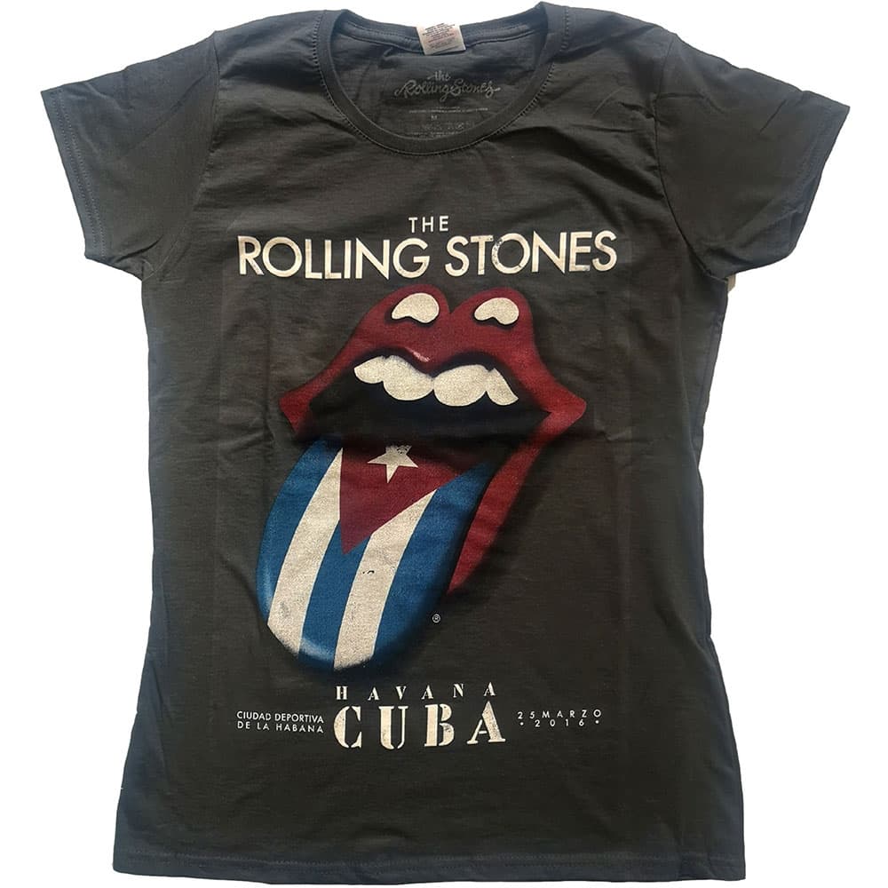 The Rolling Stones Ladies Tee: Havana Cuba (Medium)