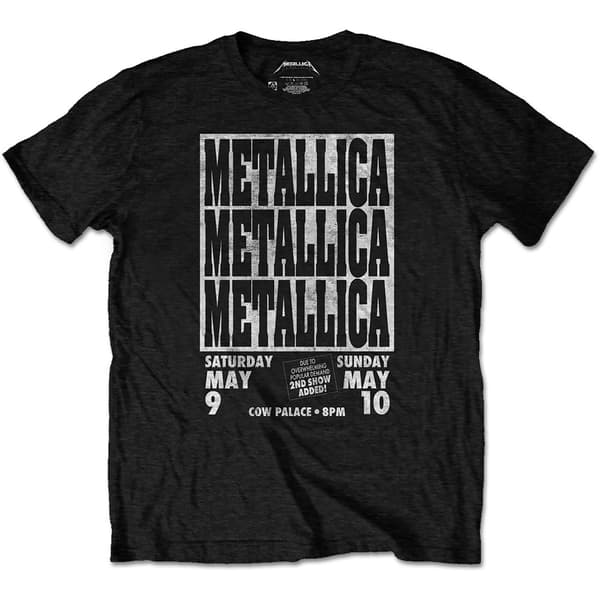 Metallica Unisex Eco T-Shirt: Cow Palace (Small)