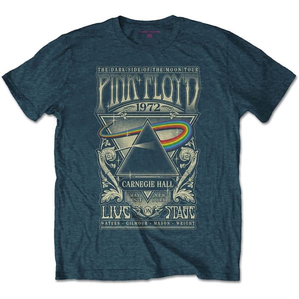 Pink Floyd Unisex T-Shirt: Carnegie Hall Poster (X-Large)