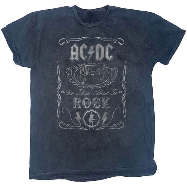 AC/DC Unisex T-Shirt: Cannon Swig (Dip-Dye) (Large)