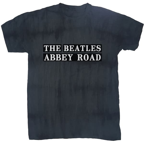 The Beatles Unisex T-Shirt: Abbey Road Sign (Dip-Dye) (Medium)