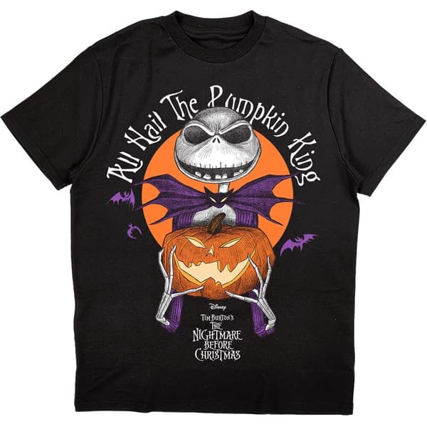 Disney Unisex Tee: The Nightmare Before Christmas All Hail the Pumpkin King (X-Large)
