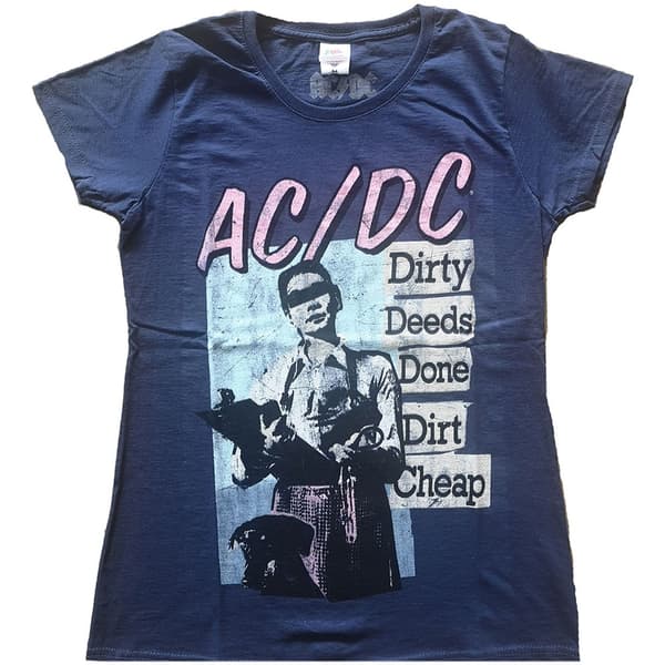 AC/DC Ladies T-Shirt: Vintage DDDDC (Small)
