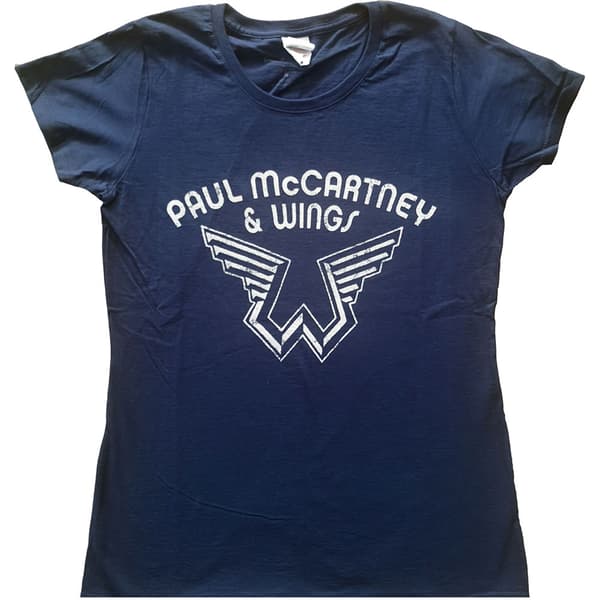 Paul McCartney Ladies T-Shirt: Wings Logo (X-Large)