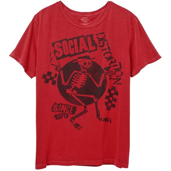 Social Distortion Unisex T-Shirt: Speakeasy Checkerboard (Large)