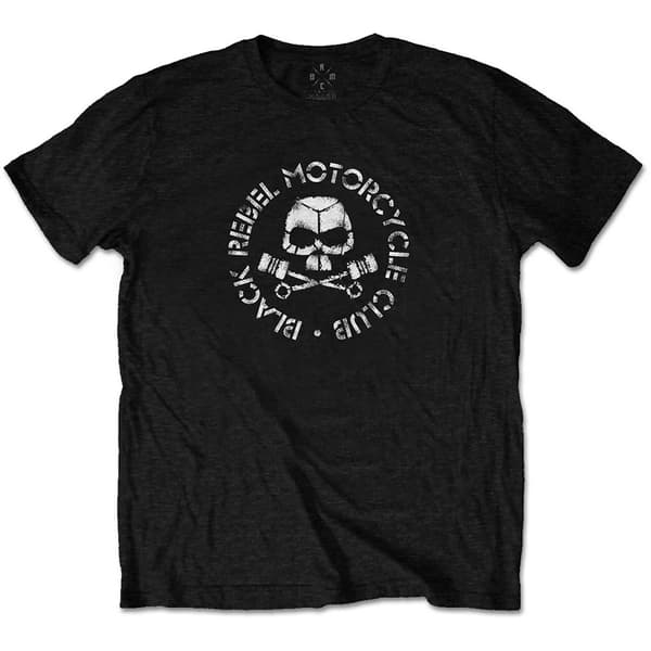 Black Rebel Motorcycle Club Unisex T-Shirt: Piston Skull (Large)