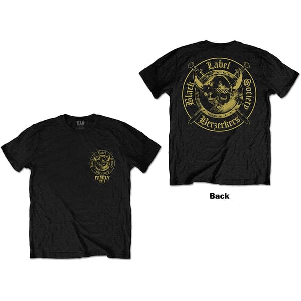 Black Label Society Unisex T-Shirt: Berzerkers (Back Print) (X-Large)