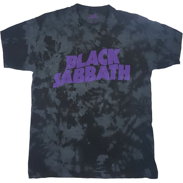 Black Sabbath Unisex T-Shirt: Wavy Logo (Dip-Dye) (X-Large)