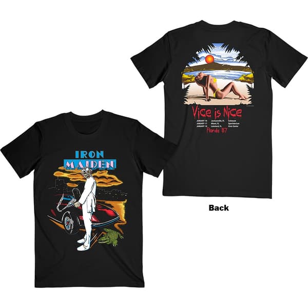 Iron Maiden Unisex T-Shirt: Vice Is Nice (Back Print) (X-Large)