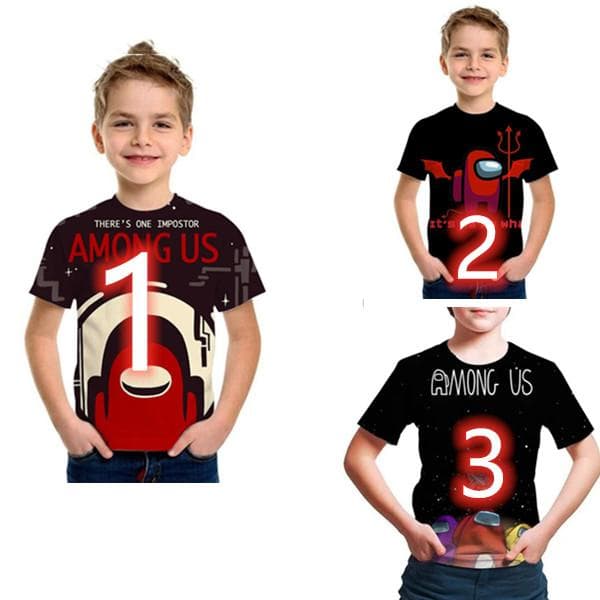 Among Us Barn T-Shirt Game Crewmate 3st Model