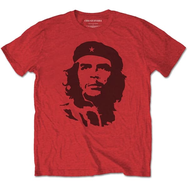 Che Guevara Unisex T-Shirt: Black on Red (X-Small)