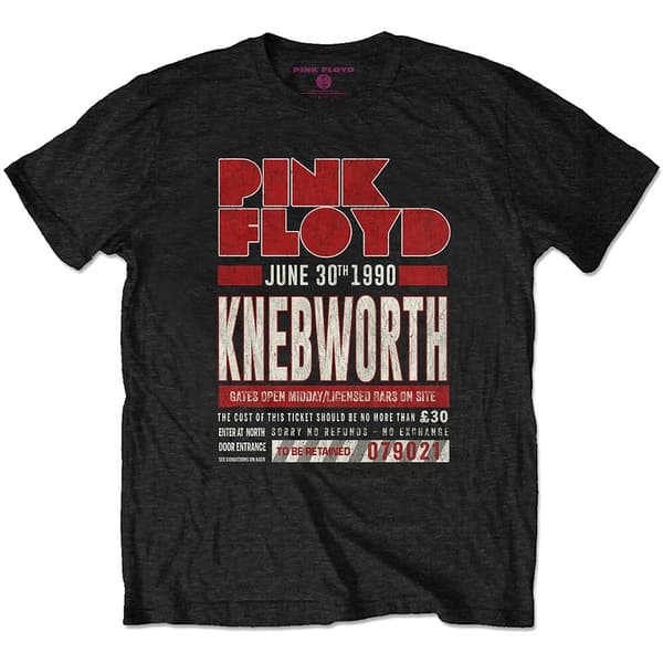 Pink Floyd Unisex T-Shirt: Knebworth '90 Red (Large)