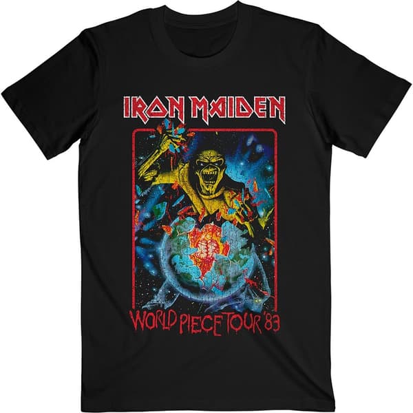 Iron Maiden Unisex T-Shirt: World Piece Tour '84 V.1. (XX-Large)