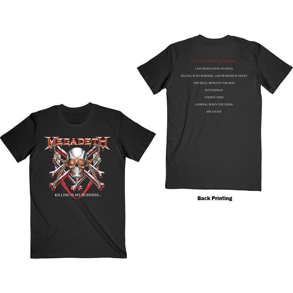 Megadeth Unisex T-Shirt: Killing Is My Business (Back Print) (Large)
