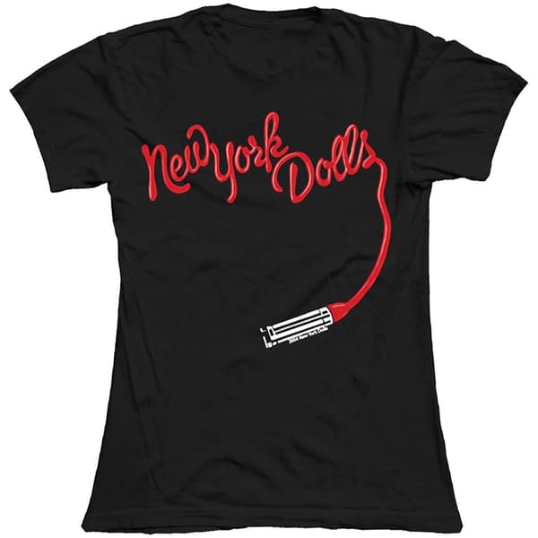 New York Dolls Ladies T-Shirt: Lipstick Logo (Small)
