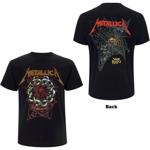 Metallica Unisex T-Shirt: Ruin/Struggle (Back Print) (Medium)