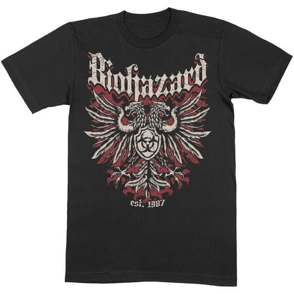 Biohazard Unisex T-Shirt: Crest (XX-Large)