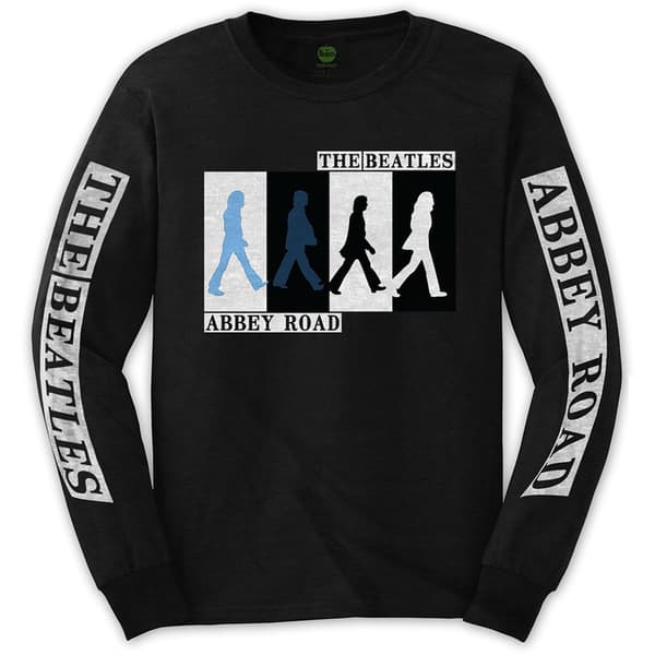 The Beatles Unisex Long Sleeved T-Shirt: Abbey Road Colours Crossing (Sleeve Print) (X-Large)