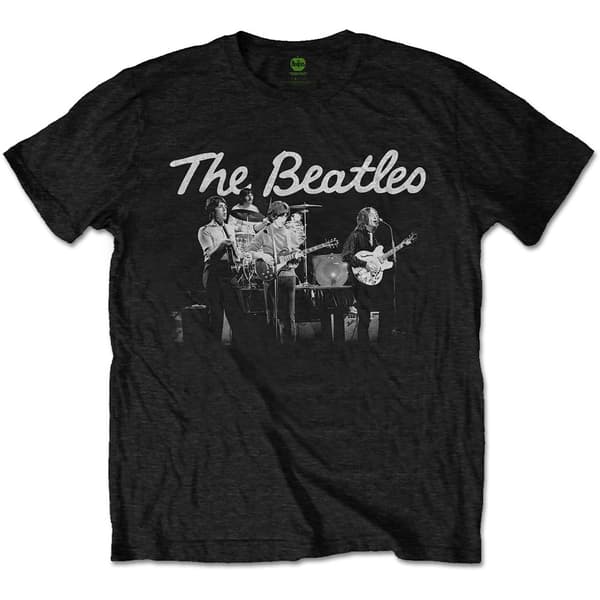 The Beatles Unisex T-Shirt: 1968 Live Photo (Small)