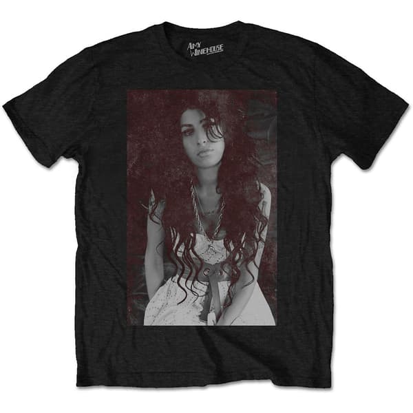 Amy Winehouse Unisex T-Shirt: Back to Black Chalk Board (Large)