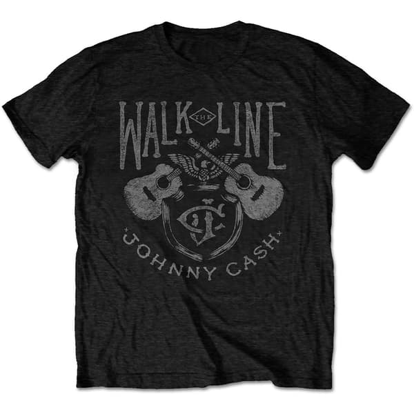 Johnny Cash Unisex T-Shirt: Walk The Line (Large)