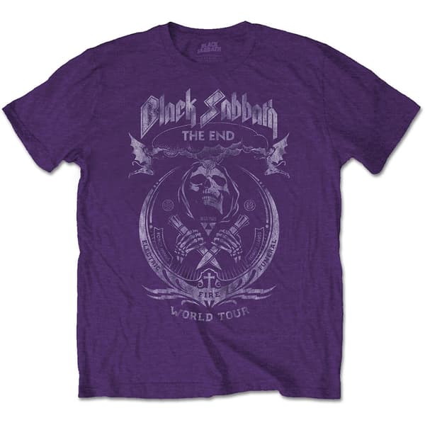 Black Sabbath Unisex T-Shirt: The End Mushroom Cloud (Large)