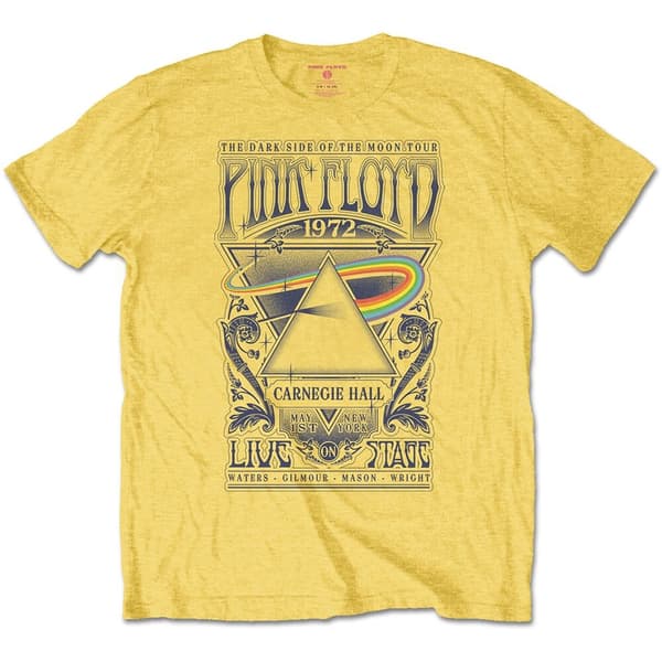 Pink Floyd Unisex T-Shirt: Carnegie Hall Poster (Medium)