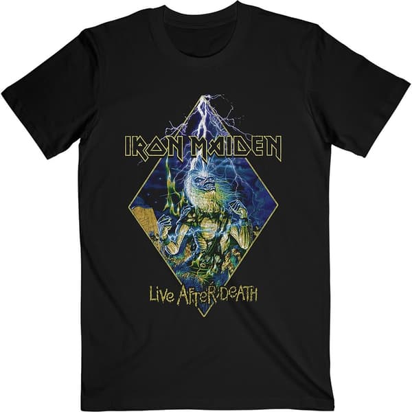 Iron Maiden Unisex T-Shirt: Live After Death Diamond (Large)