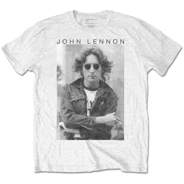 John Lennon Unisex T-Shirt: Windswept (Medium)