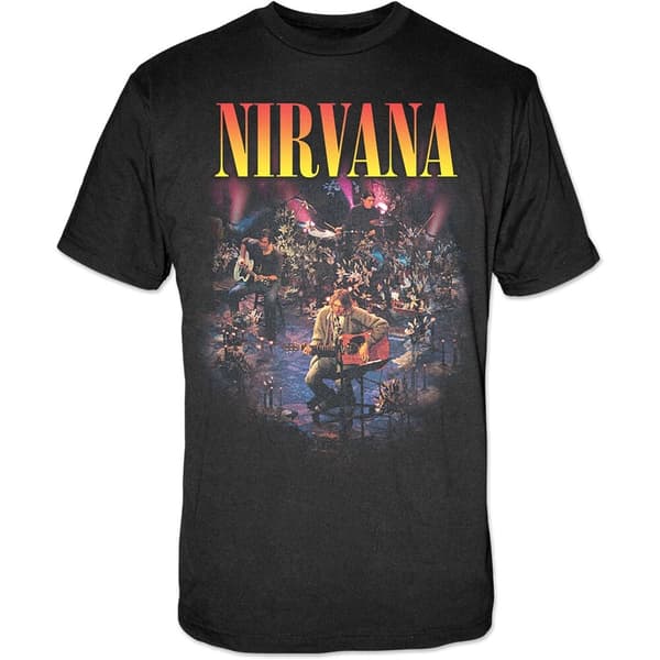 Nirvana Unisex T-Shirt: Unplugged Photo (X-Large)