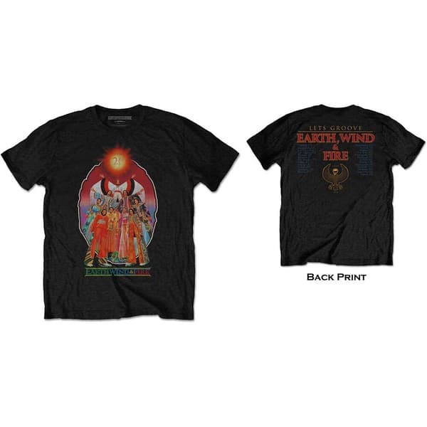 Earth Wind & Fire Unisex T-Shirt: Let's Groove (Back Print) (X-Large)