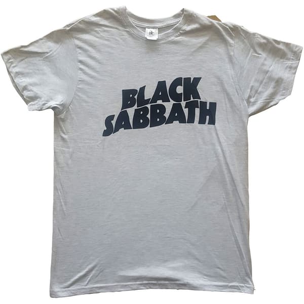 Black Sabbath Unisex T-Shirt: Black Wavy Logo (X-Large)