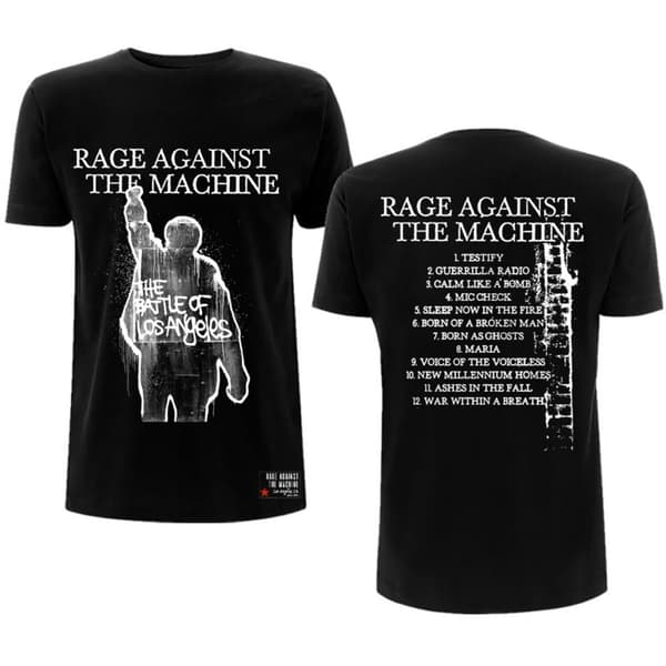 Rage Against The Machine Unisex T-Shirt: BOLA Album Cover (Back Print) (X-Large)