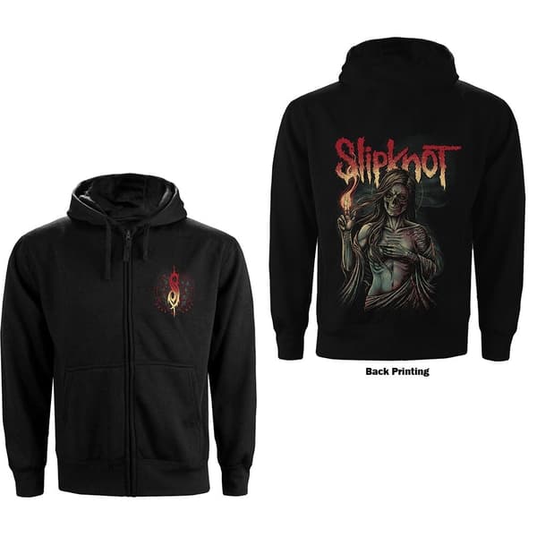 Slipknot Unisex Zipped Hoodie: Burn Me Away (Back Print) (XX-Large)