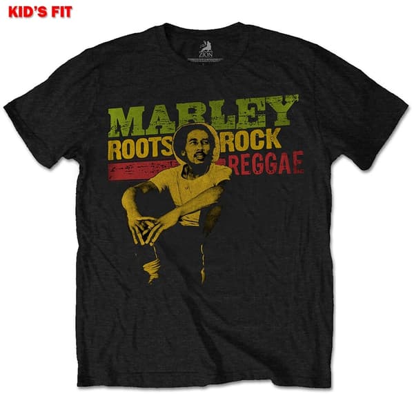 Bob Marley Kids T-Shirt: Roots, Rock, Reggae (9-10 Years)