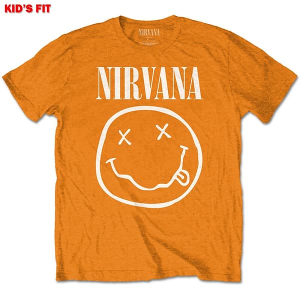 Nirvana Kids T-Shirt: White Smiley (9-10 Years)
