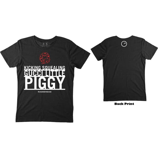 Radiohead Unisex T-Shirt: Gucci Piggy (Back Print) (X-Large)