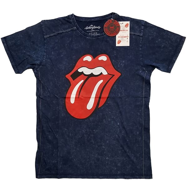 The Rolling Stones Unisex Snow Wash T-Shirt: Classic Tongue (Small)